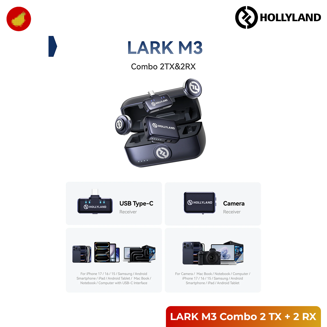 Hollyland LARK M3 Combo 2 TX + 2 RX USB-C & Camera