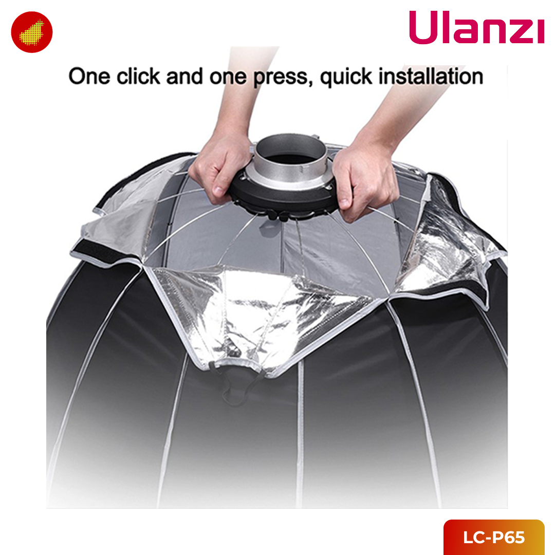Ulanzi LC-P65 with Honeycomb Grid Portable Hexagonal SoftBox Mount Bowen