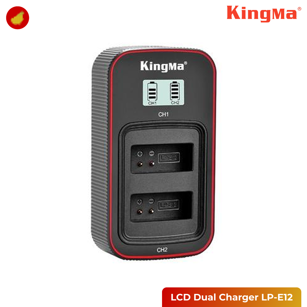 KingMa LCD Dual Charger LP-E12