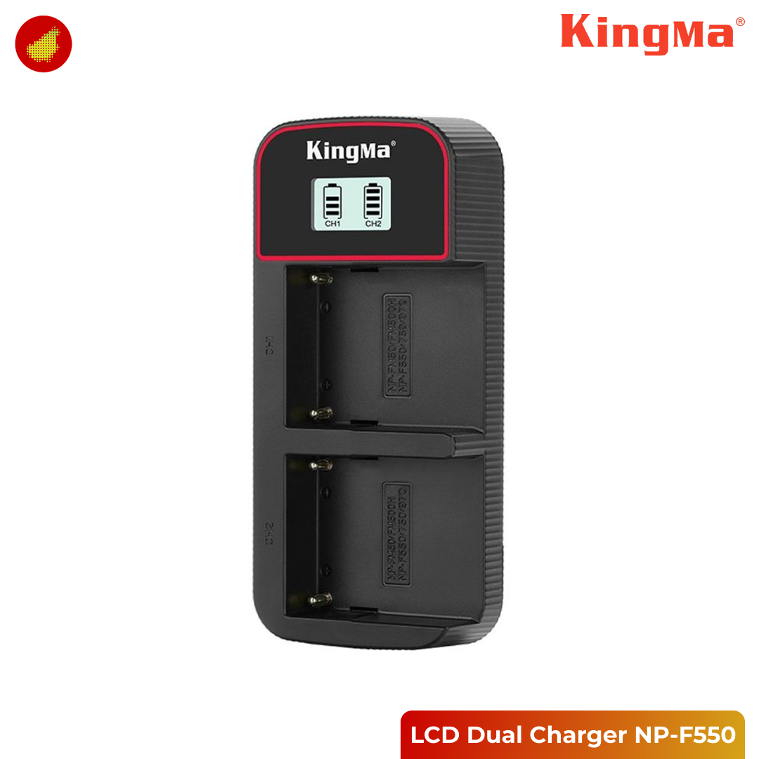 KingMa LCD Dual Charger NP-F550