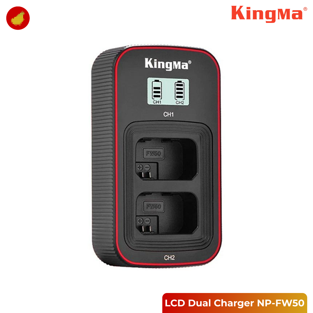 KingMa LCD Dual Charger NP-FW50