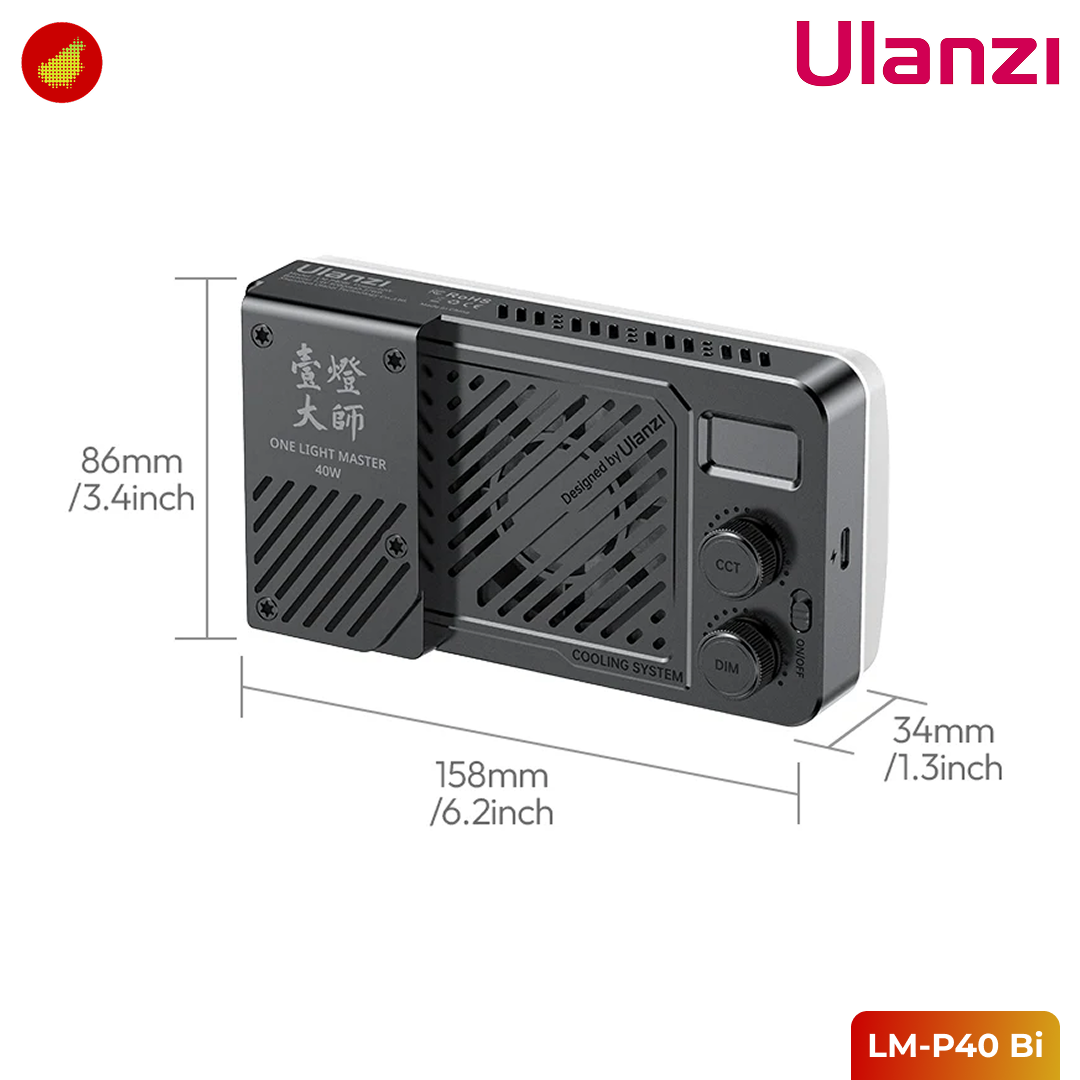 Ulanzi LM-P40 Bi-Color/RGB Portable Video Light 40W