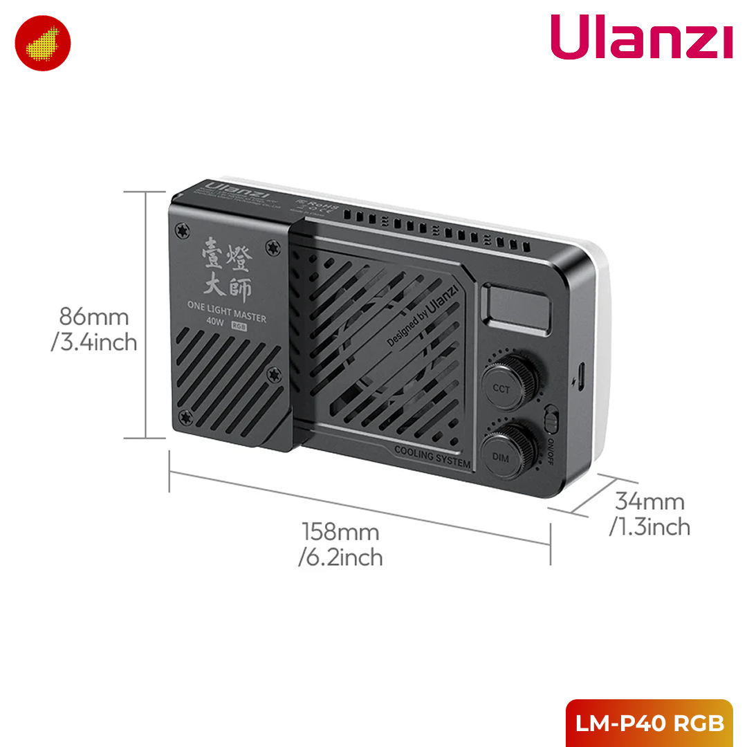 Ulanzi LM-P40 Bi-Color/RGB Portable Video Light 40W