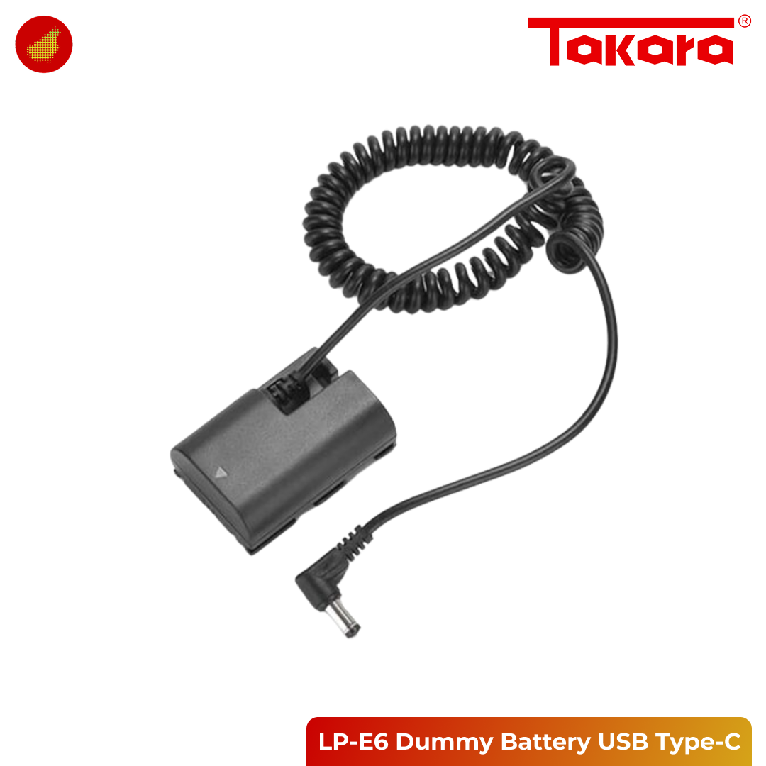 Takara Dummy Battery USB Type-C - NP-FW50 | NP-FZ100 | LP-E6 | NP-W126