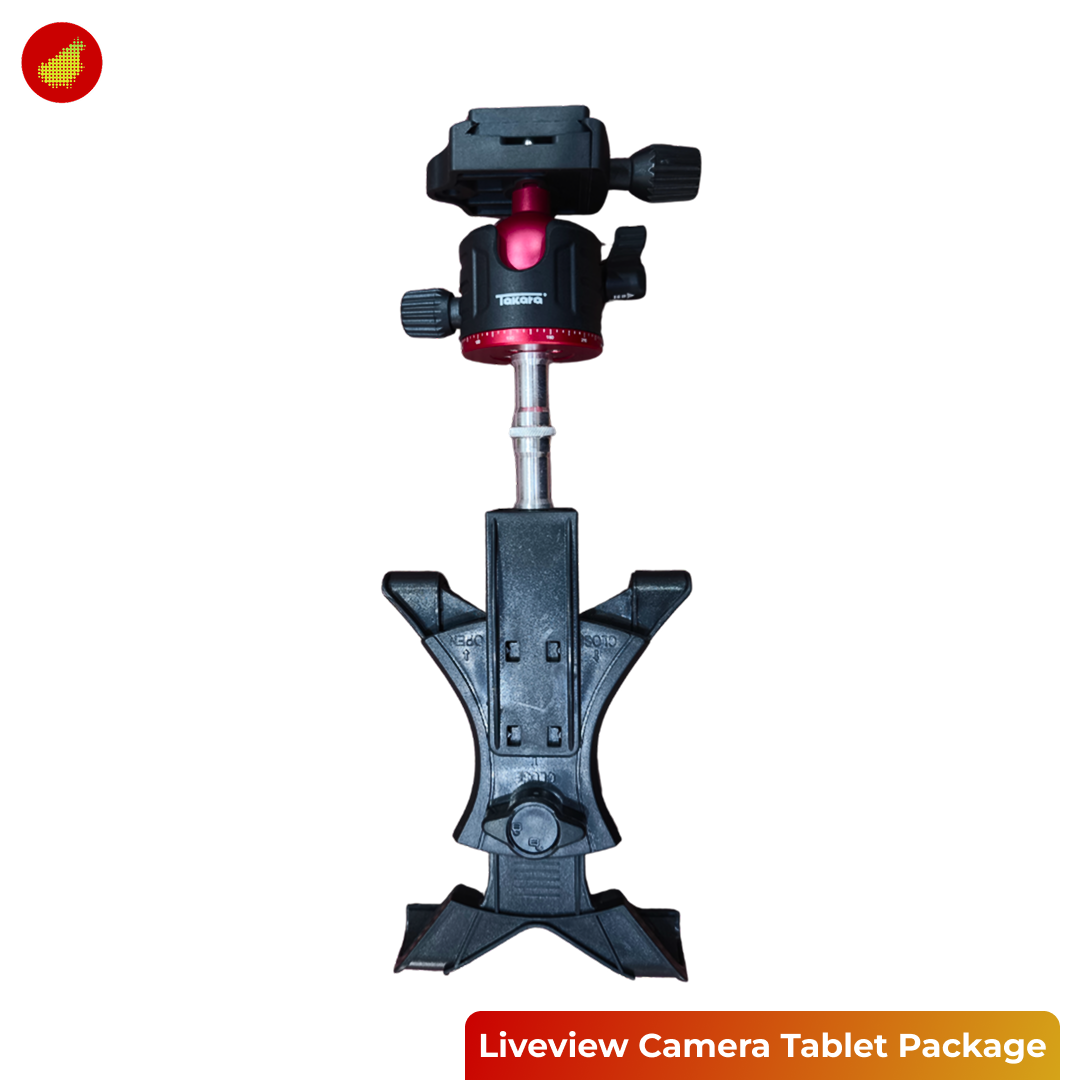 Liveview Camera Tablet Package with Holder VTM4 + Takara BH-50 Ball Head + Spigot Adapter RV82