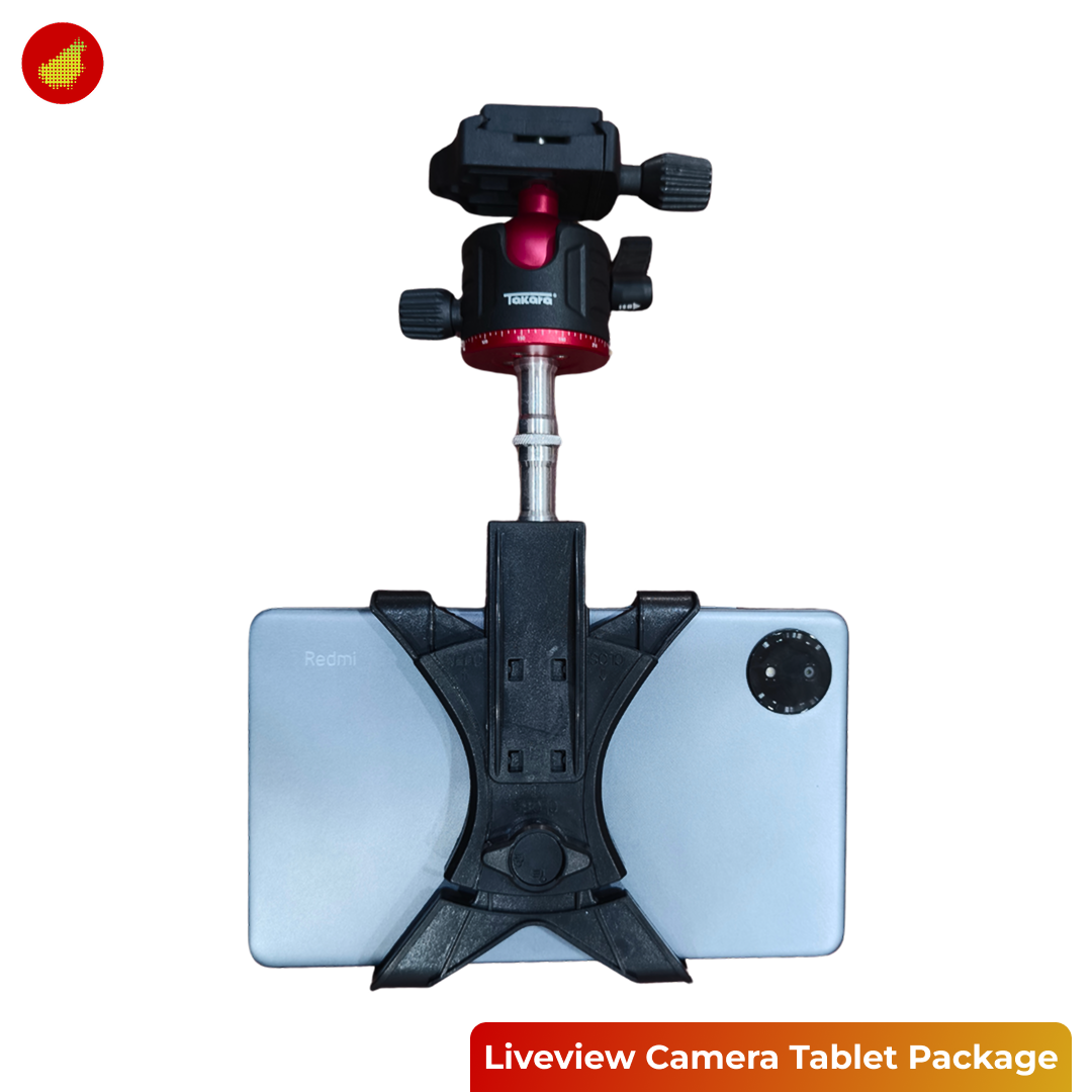 Liveview Camera Tablet Package with Holder VTM4 + Takara BH-50 Ball Head + Spigot Adapter RV82