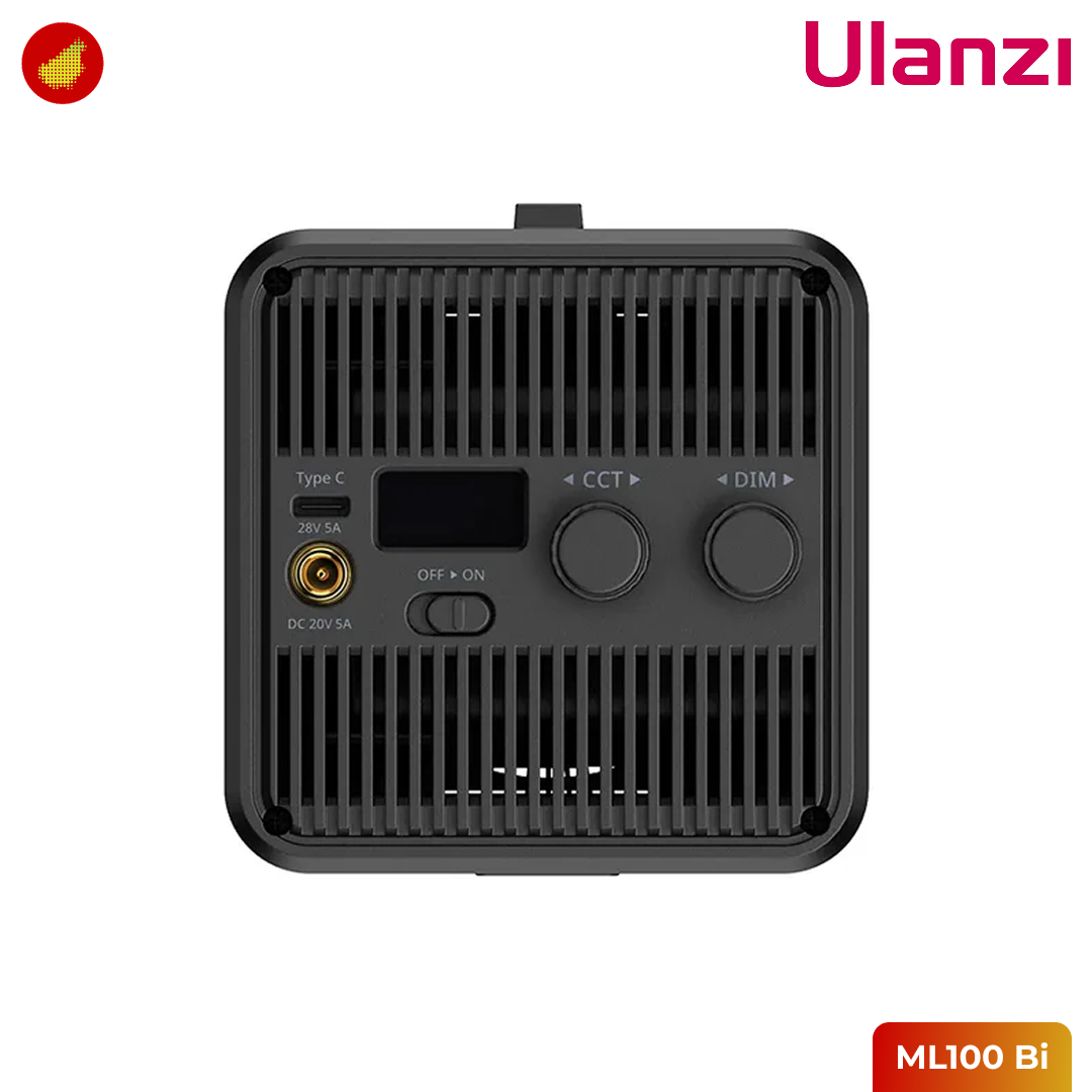 Ulanzi ML100 Bi Color/RGB COB Video Light with Built-In Battery 100W