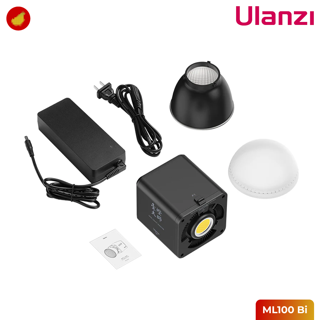 Ulanzi ML100 Bi Color/RGB COB Video Light with Built-In Battery 100W