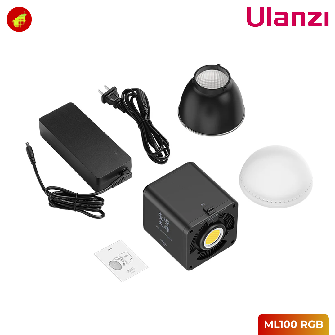 Ulanzi ML100 Bi Color/RGB COB Video Light with Built-In Battery 100W