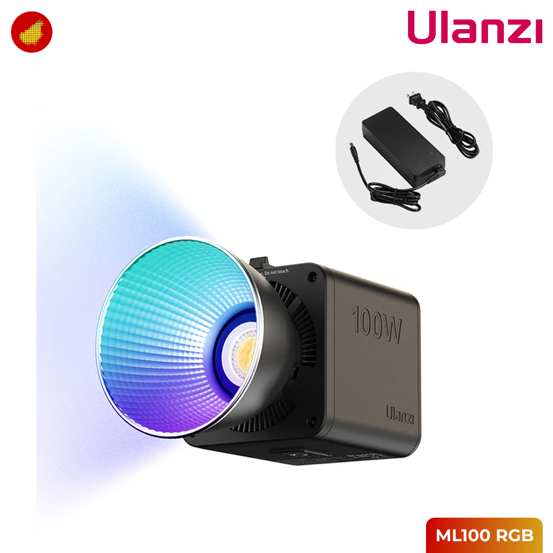 Ulanzi ML100 Bi Color/RGB COB Video Light with Built-In Battery 100W