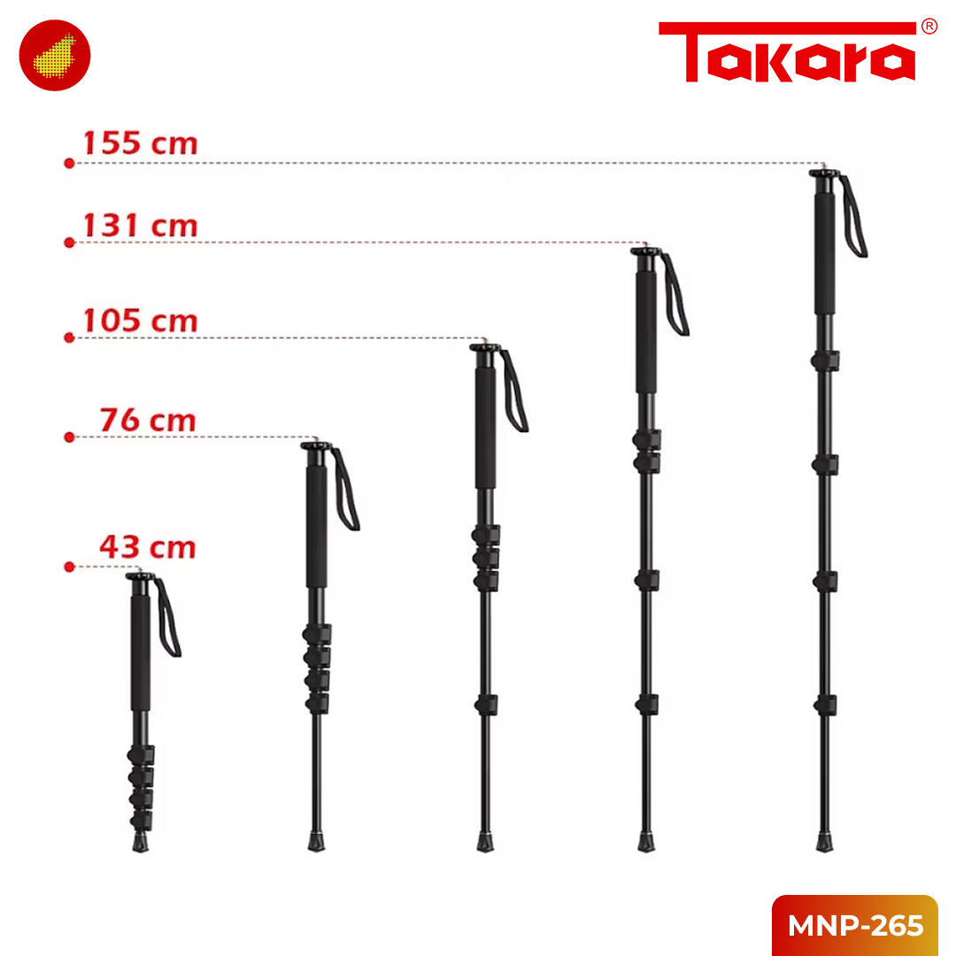 Takara MNP-265 Professional Monopod for Camera & Smartphone
