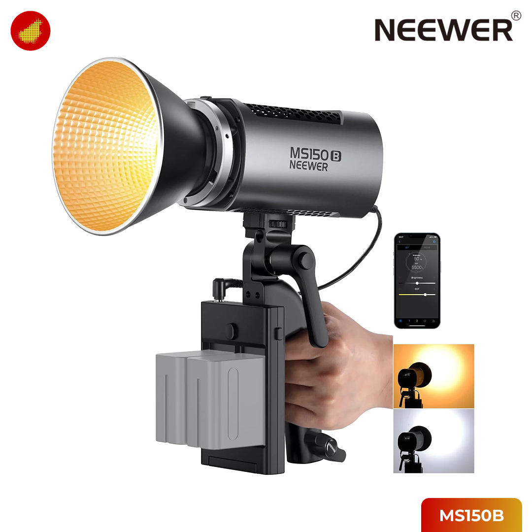 NEEWER MS150B Bi-Color LED Video Light Handheld Spotlight