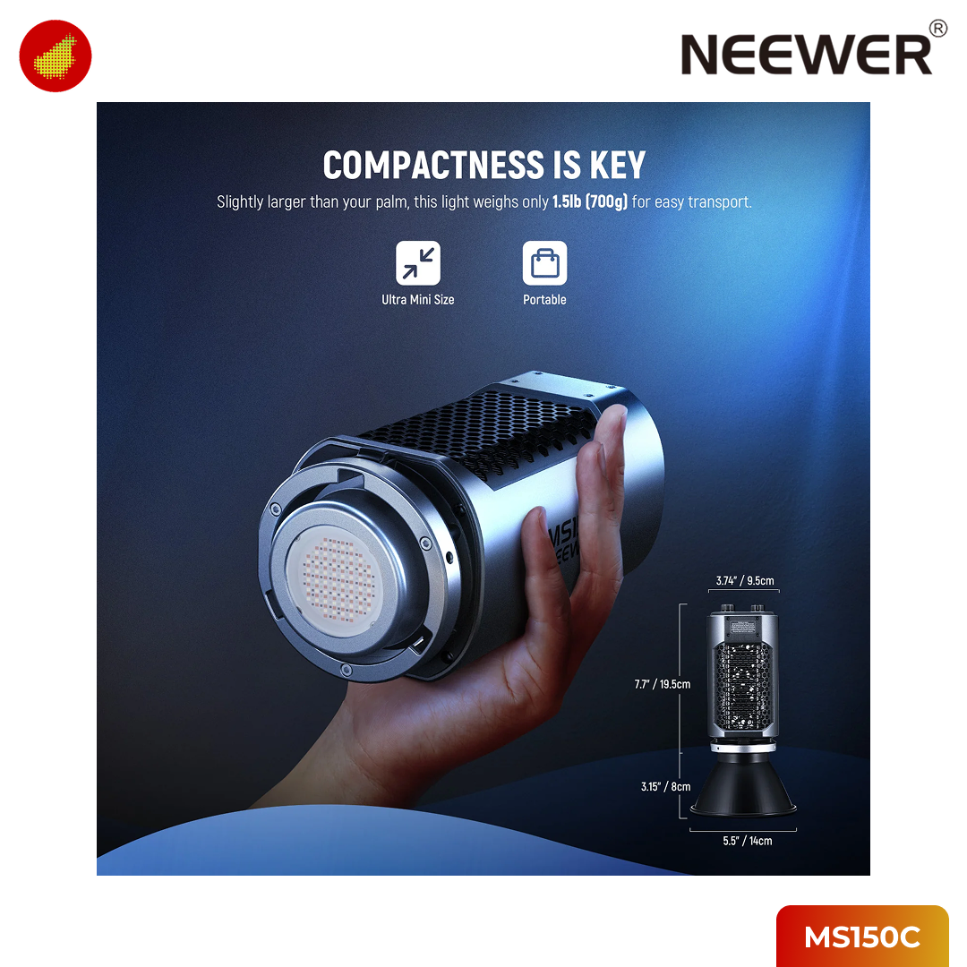NEEWER MS150C RGB LED Video Light Handheld Spotlight
