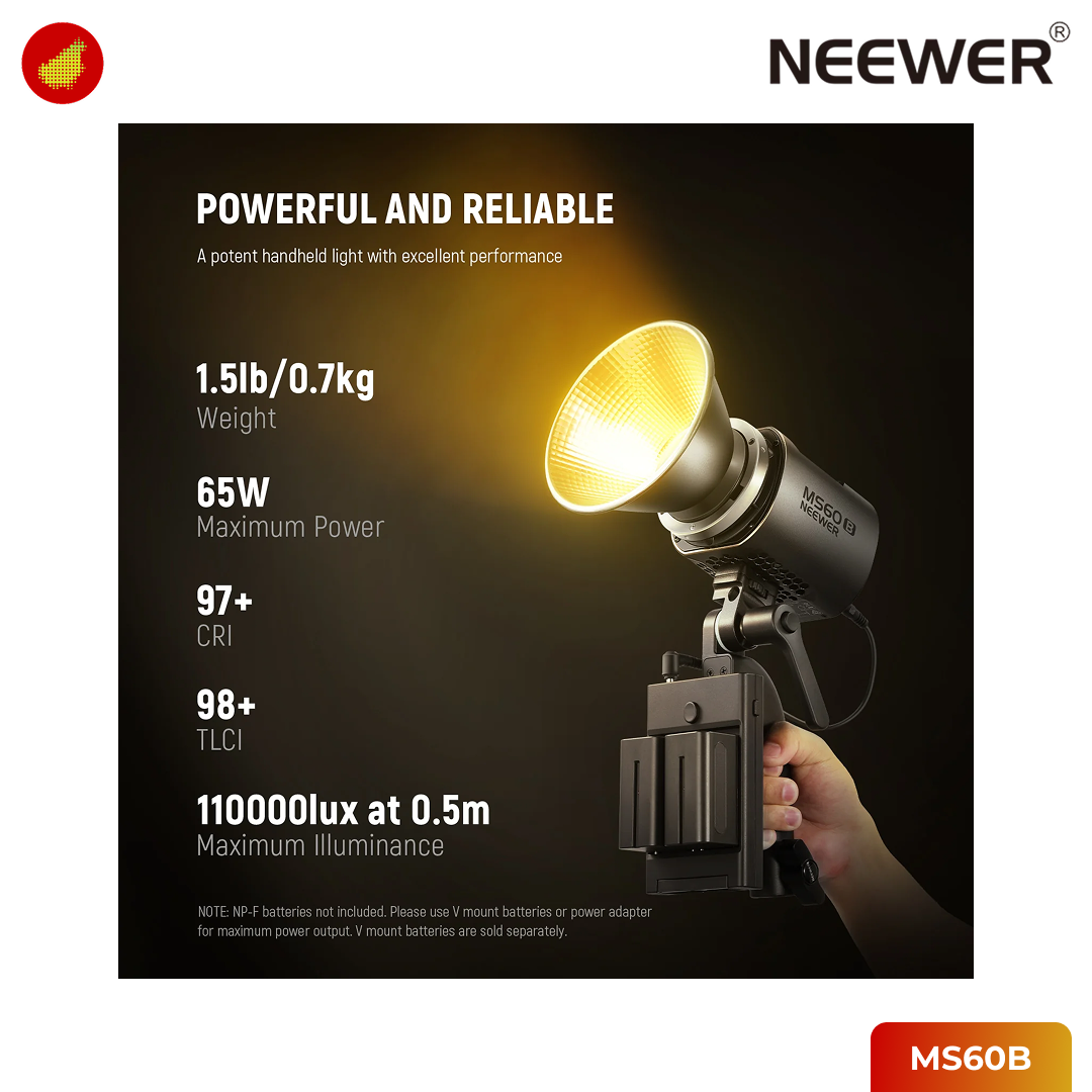 NEEWER MS60Bi-Color LED Video Light Handheld Spotlight