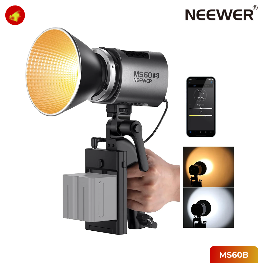 NEEWER MS60Bi-Color LED Video Light Handheld Spotlight