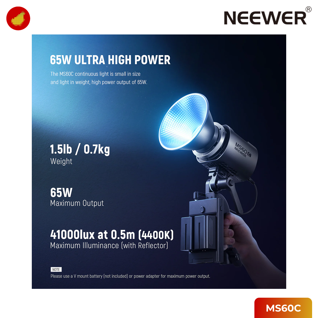 NEEWER MS60C RGB LED Video Light Handheld Spotlight