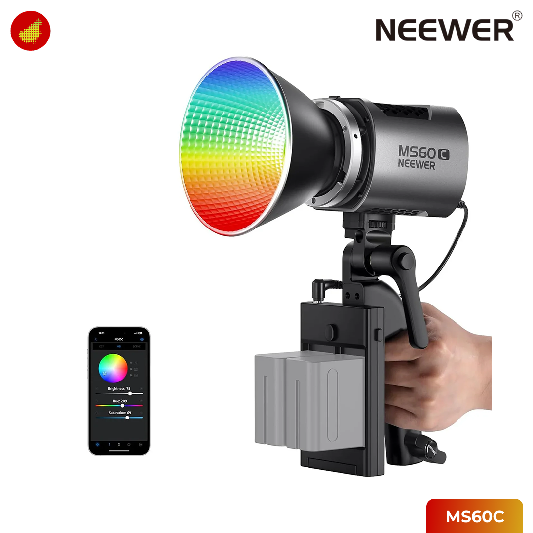 NEEWER MS60C RGB LED Video Light Handheld Spotlight