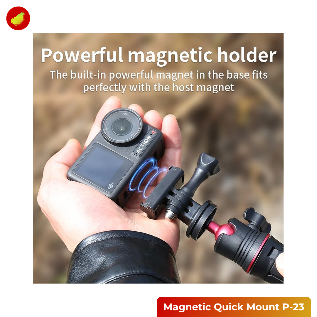 Magnetic Quick Mount Action Camera Adapter for DJI Osmo Action Series - P-23