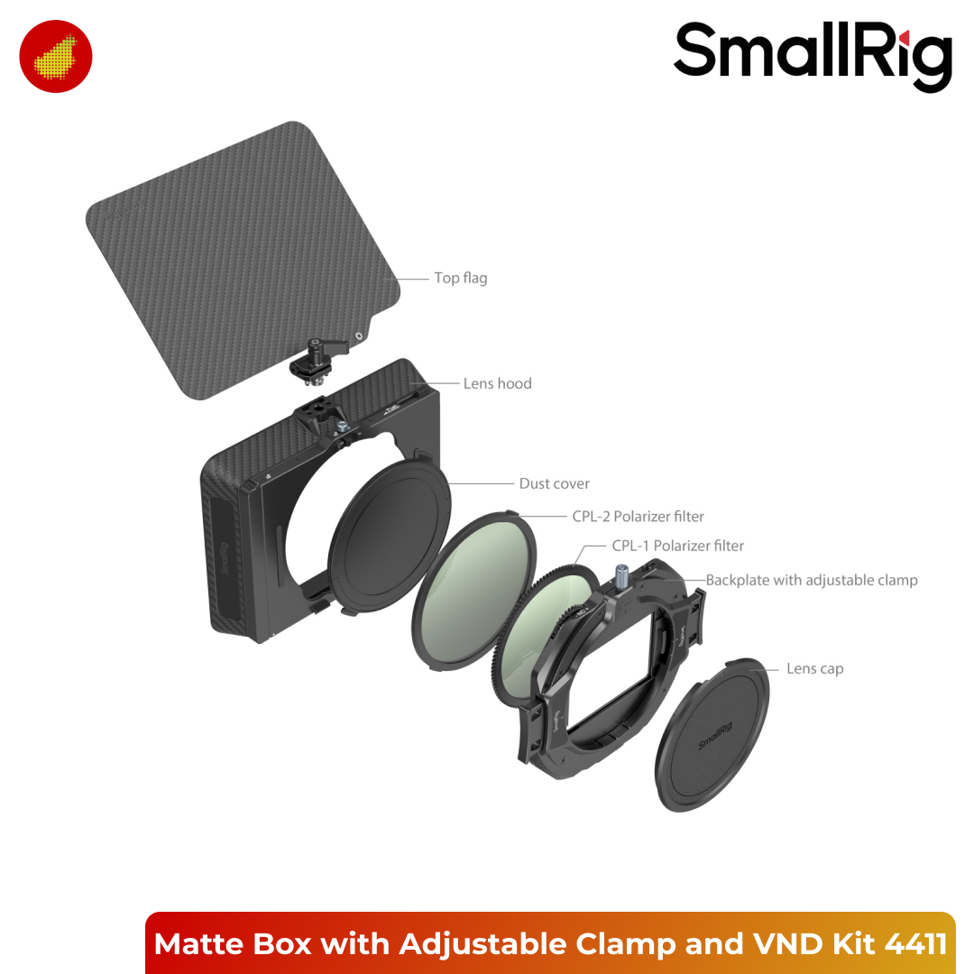 SmallRig Matte Box with Adjustable Clamp and VND Kit