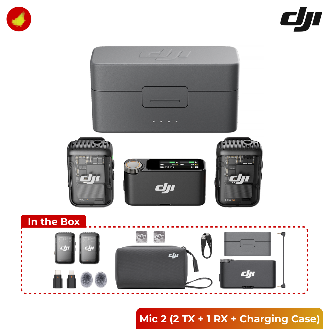DJI Mic 2 (2 TX + 1 RX + Charging Case)