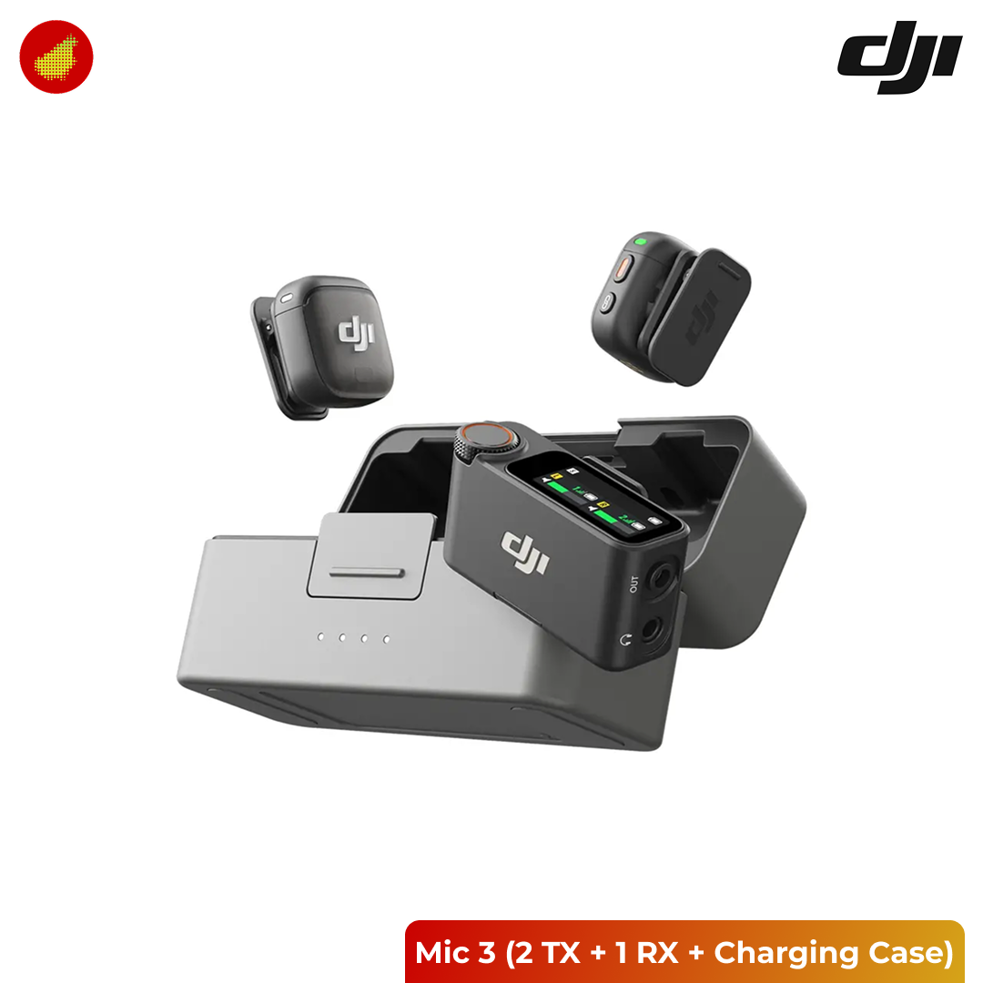 DJI Mic 3 (2 TX + 1 RX + Charging Case)