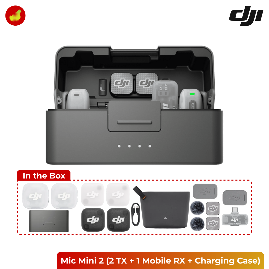 DJI Mic Mini 2 (2 TX + 1 Mobile RX + Charging Case)