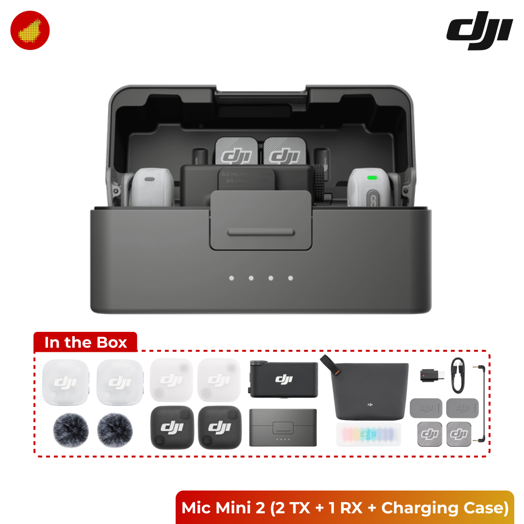 DJI Mic Mini 2 (2 TX + 1 RX + Charging Case)