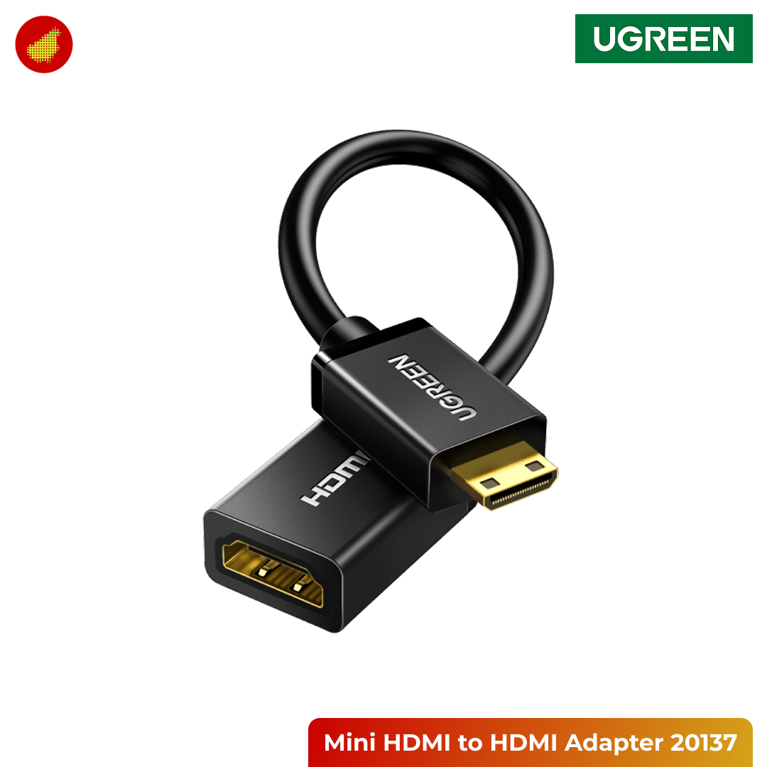 UGREEN Mini HDMI Male to HDMI Female Adapter Cable 4K@60Hz