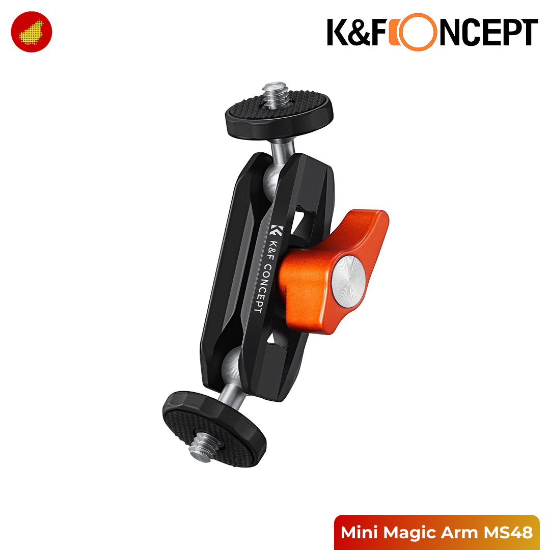 K&F Concept Dual Ball Heads Mini Magic Arm with 1/4
