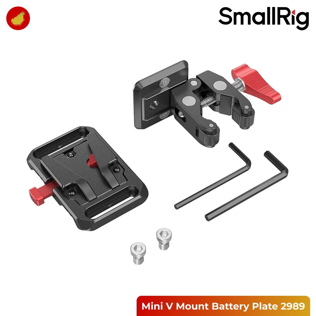 SmallRig Mini V Mount Battery Plate with Crab-Shaped Clamp - 2989