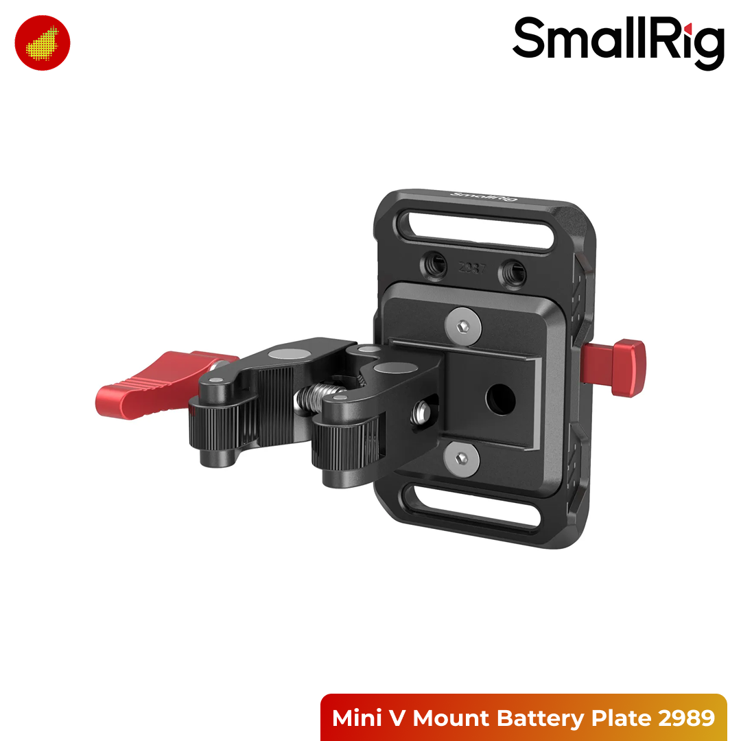 SmallRig Mini V Mount Battery Plate with Crab-Shaped Clamp - 2989