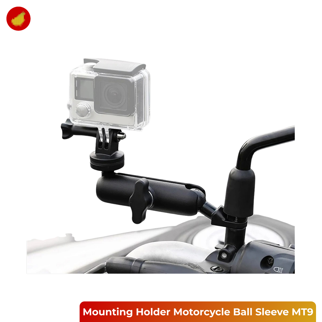 Mounting Holder Action Camera Motorcycle Bike Ball Sleeve Rearview Mirror Style - MT9