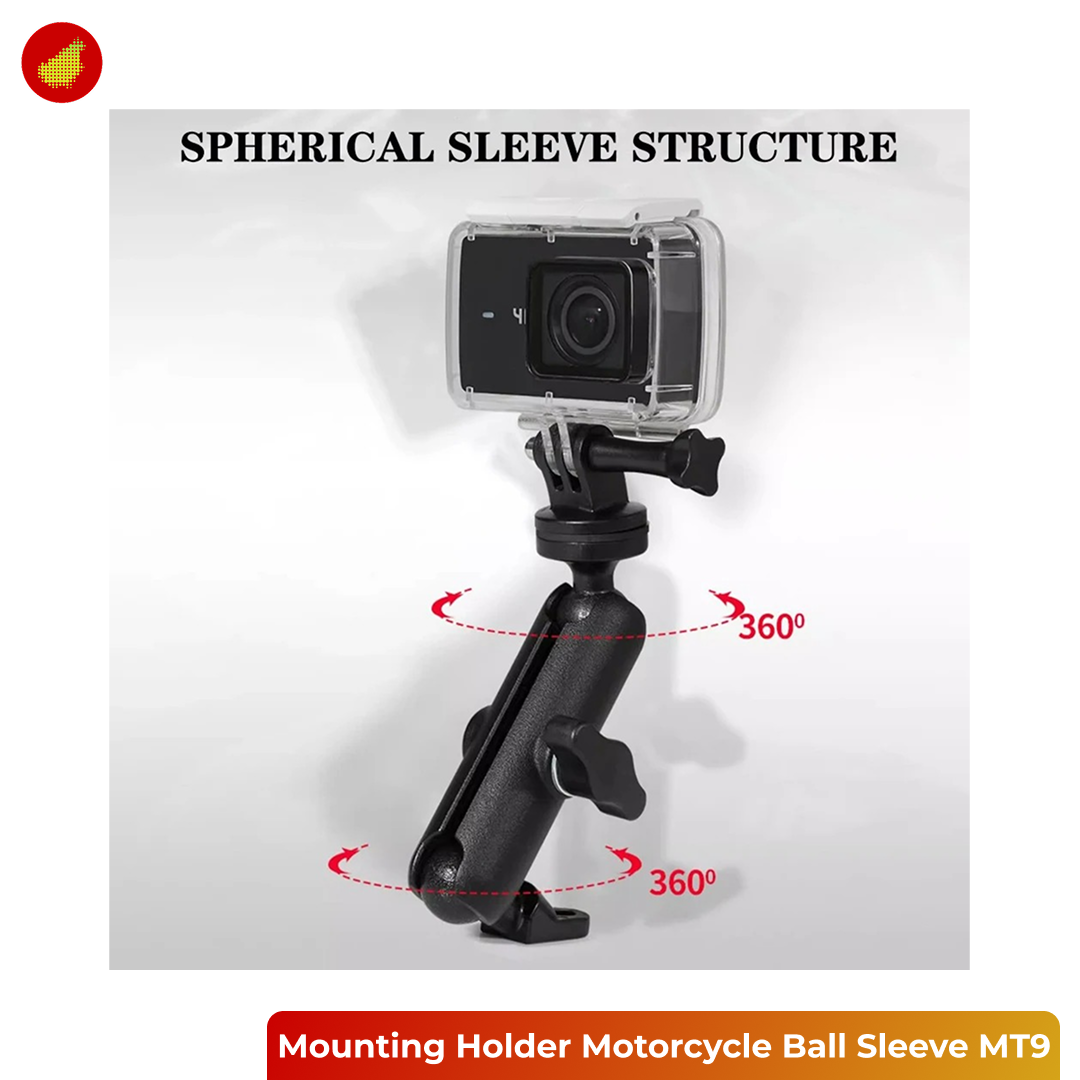 Mounting Holder Action Camera Motorcycle Bike Ball Sleeve Rearview Mirror Style - MT9