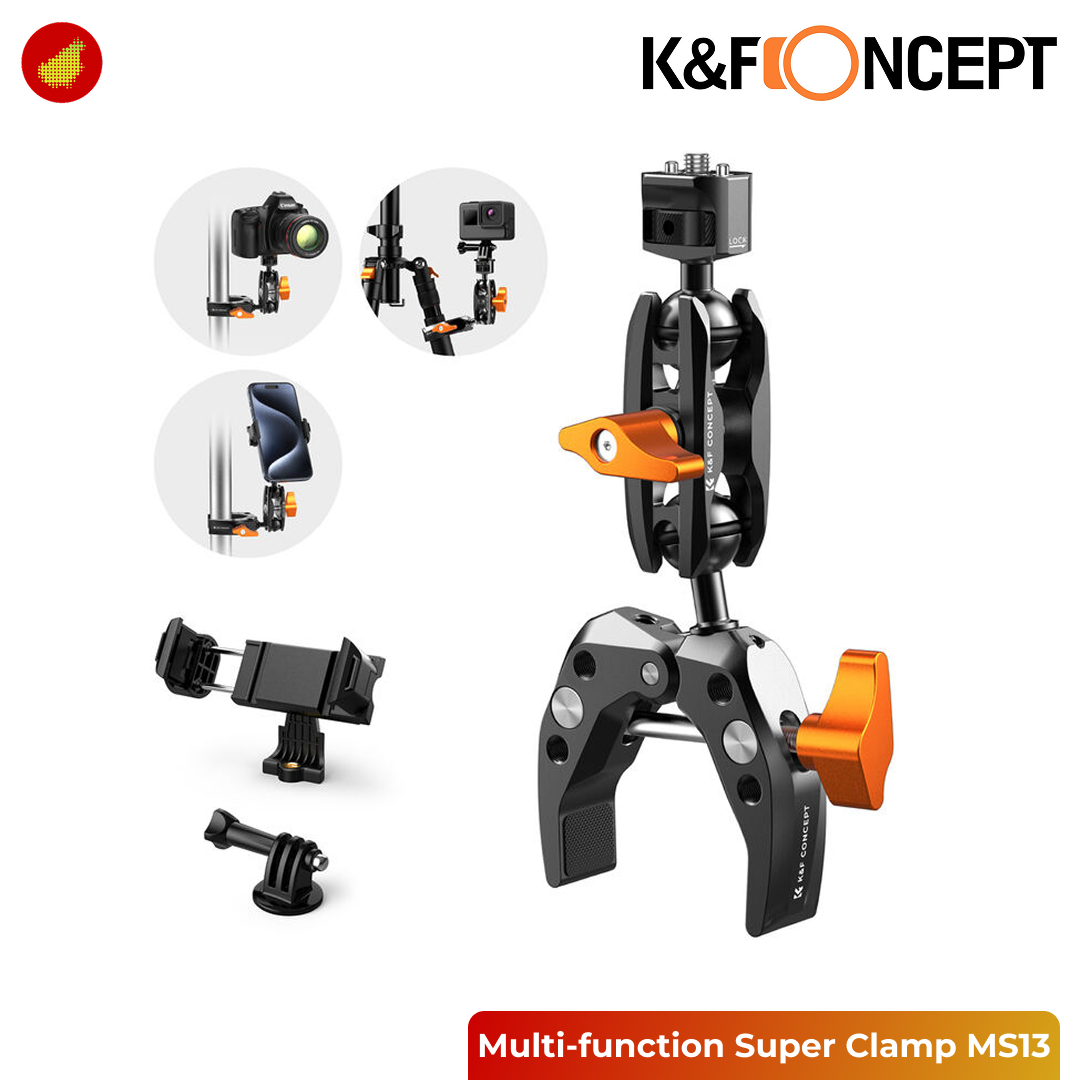 K&F Concept Multi-function Super Clamp with Ball Head Magic Arm MS13 - KF31.083