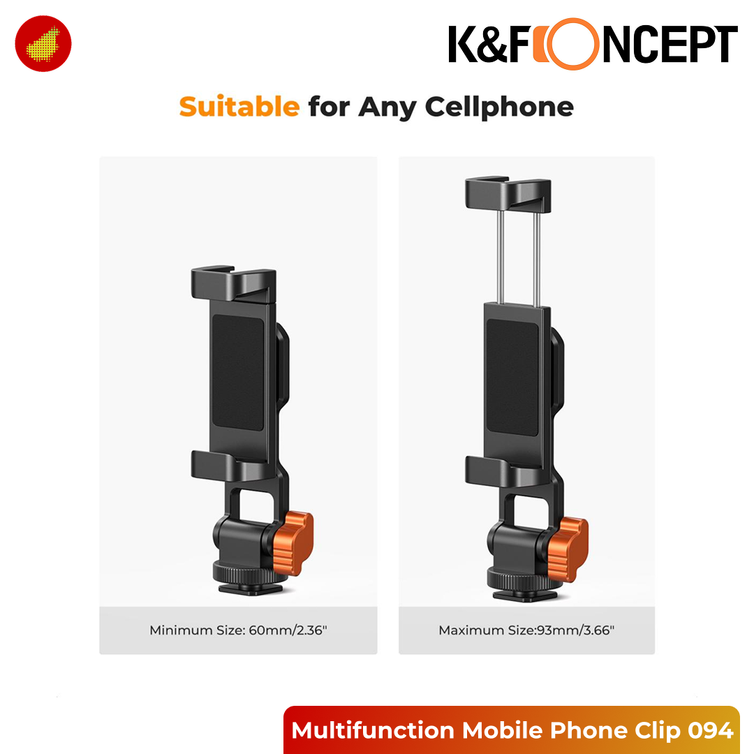 K&F Concept Multifunction Mobile Phone Clip Tripod Mount - KF31.094