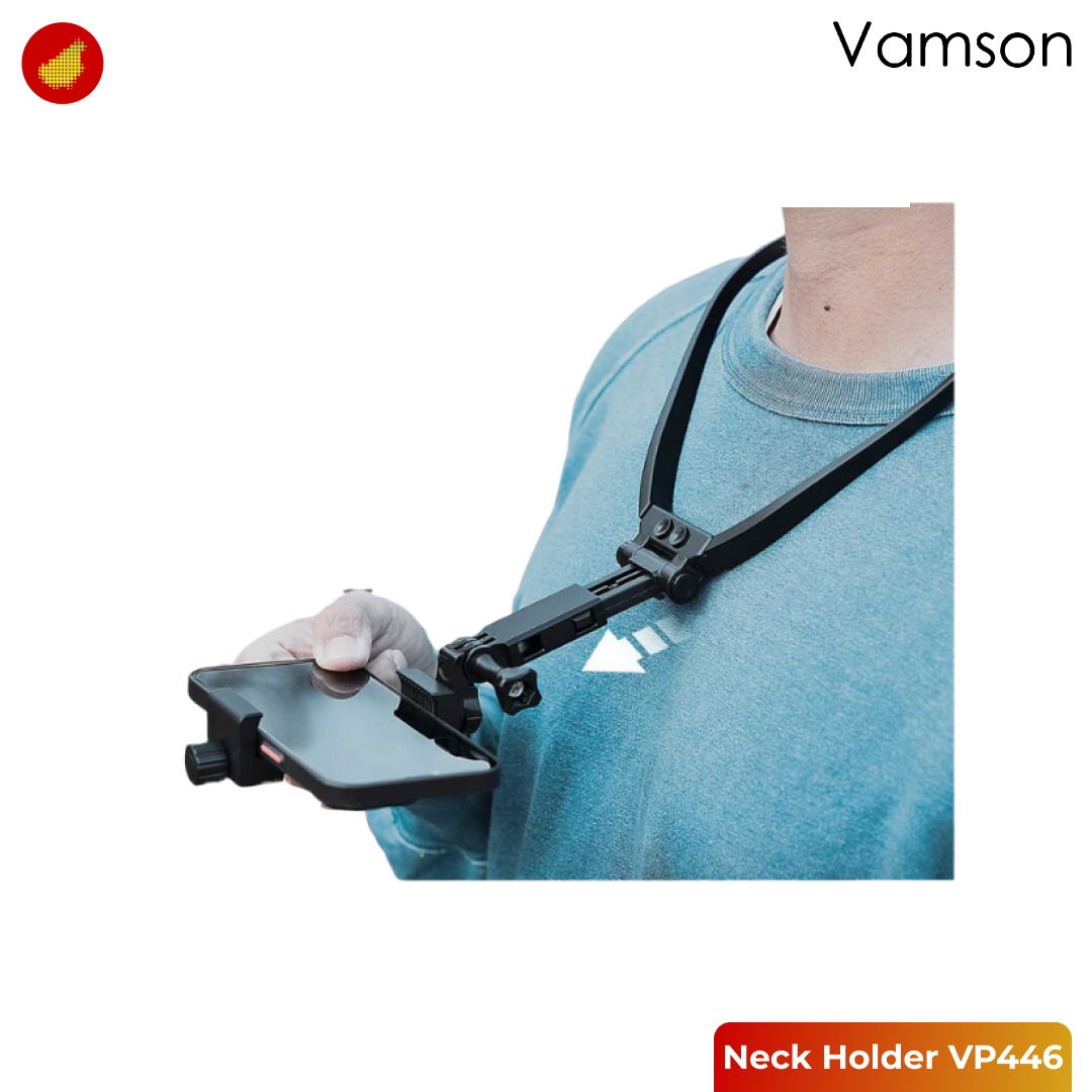 Vamson Neck Holder Mount with Phone Holder and Bluetooth Remote