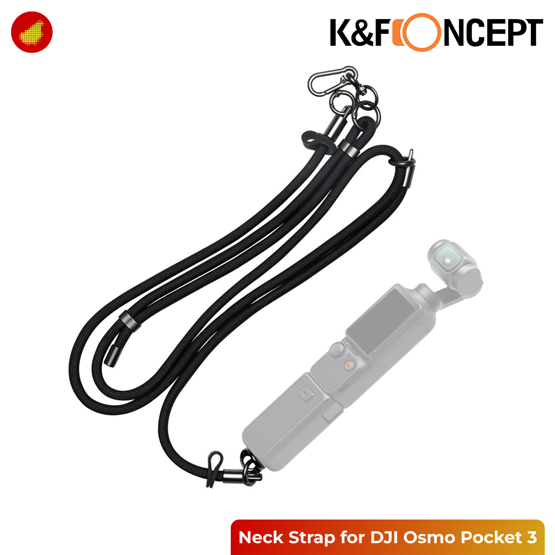K&F Concept Neck Strap with Shoulder Strap and 6.5mm Screw for DJI Osmo Pocket 3 - KF14.009