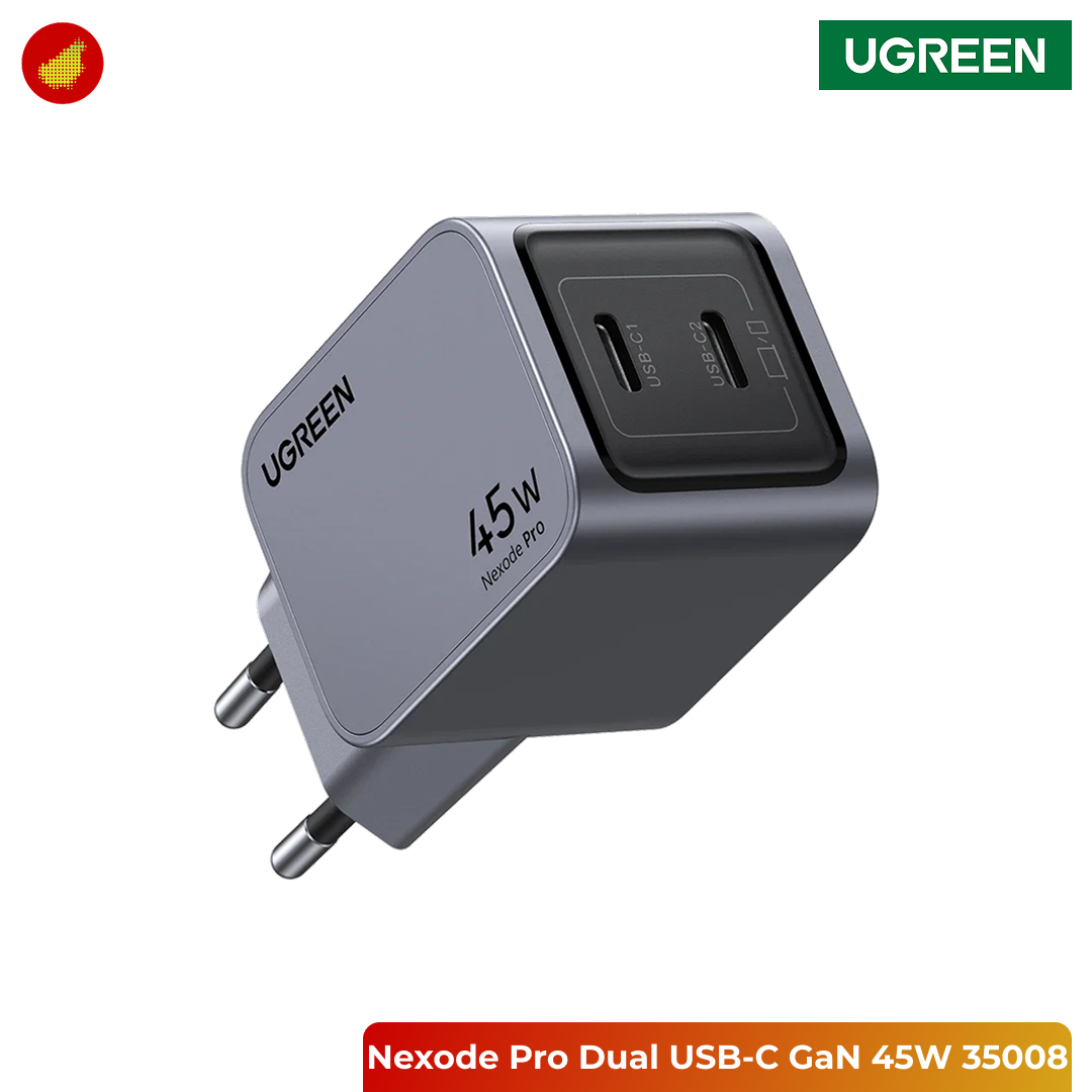 UGREEN Nexode Pro Dual USB-C GaN Fast Charger 45W - 35008