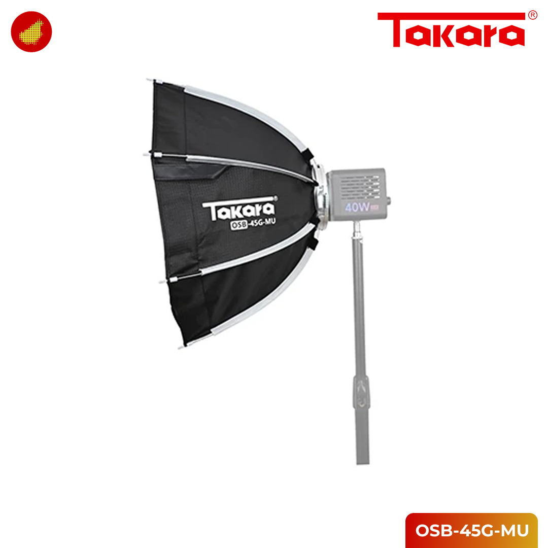 Takara OSB-45G-MU Octagon With Grid Mini Bowens Quick Release Octagon Softbox 45cm