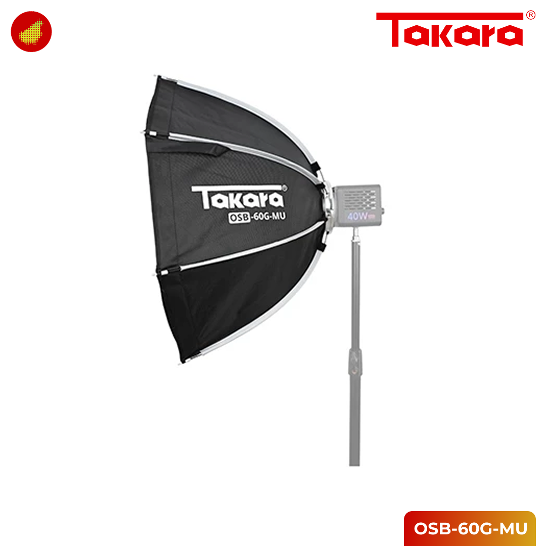 Takara OSB-60G-MU Octagon With Grid Mini Bowens Quick Release Octagon Softbox 60cm