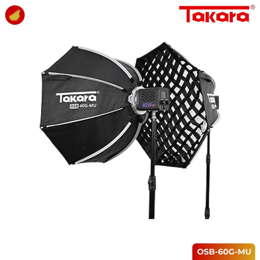 Takara OSB-60G-MU Octagon With Grid Mini Bowens Quick Release Octagon Softbox 60cm