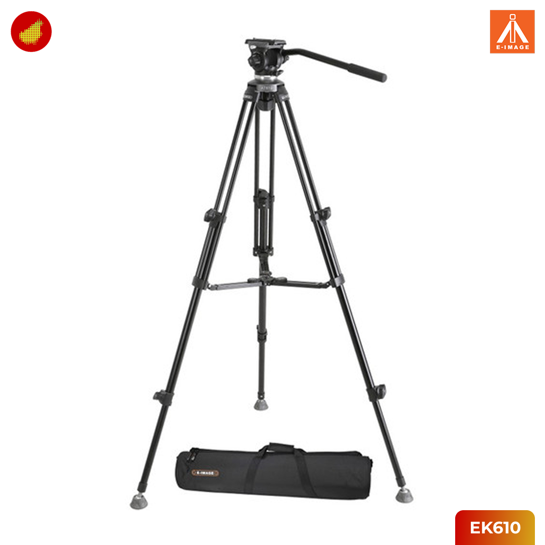 E-Image EK610 Tripod Kit with Fluid Head