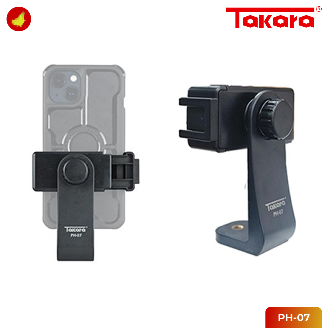 Takara PH-07 Adjustable 360° Phone Holder with Cold Shoe