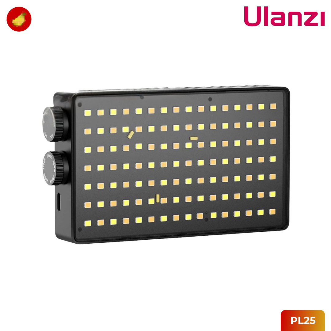 Ulanzi PL25 LED Panel Light 25W Video Light Fan-Cooled Lampu Pocket LED Portable for Travel Vlog Outdoor / Studio Photography Indoor