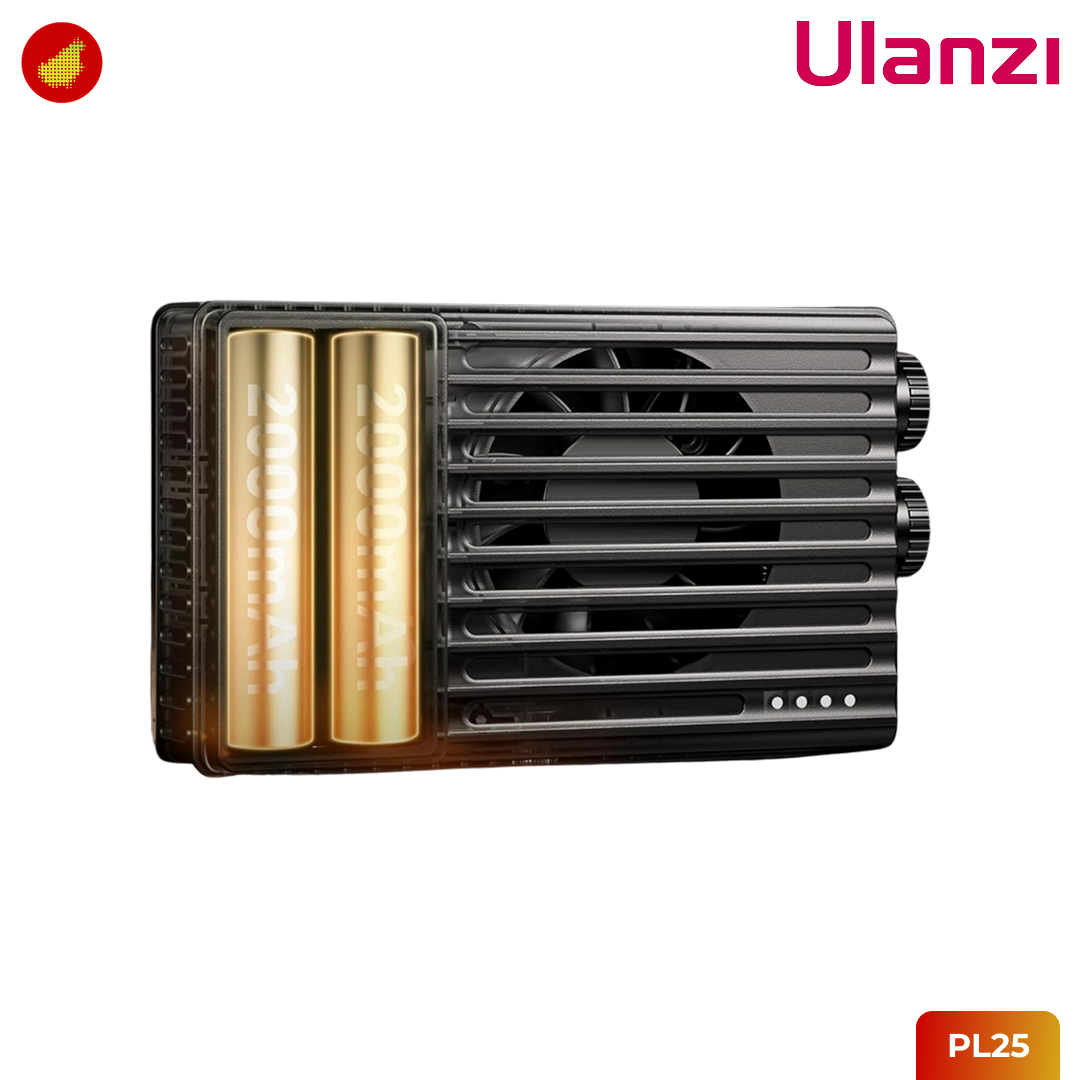 Ulanzi PL25 LED Panel Light 25W Video Light Fan-Cooled Lampu Pocket LED Portable for Travel Vlog Outdoor / Studio Photography Indoor