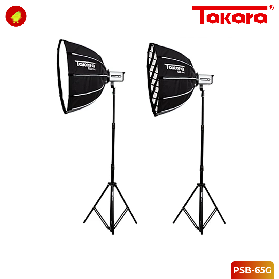Takara PSB-65G With Grid Parabolic Lightweight & Foldable Soft Box Mount Bowen