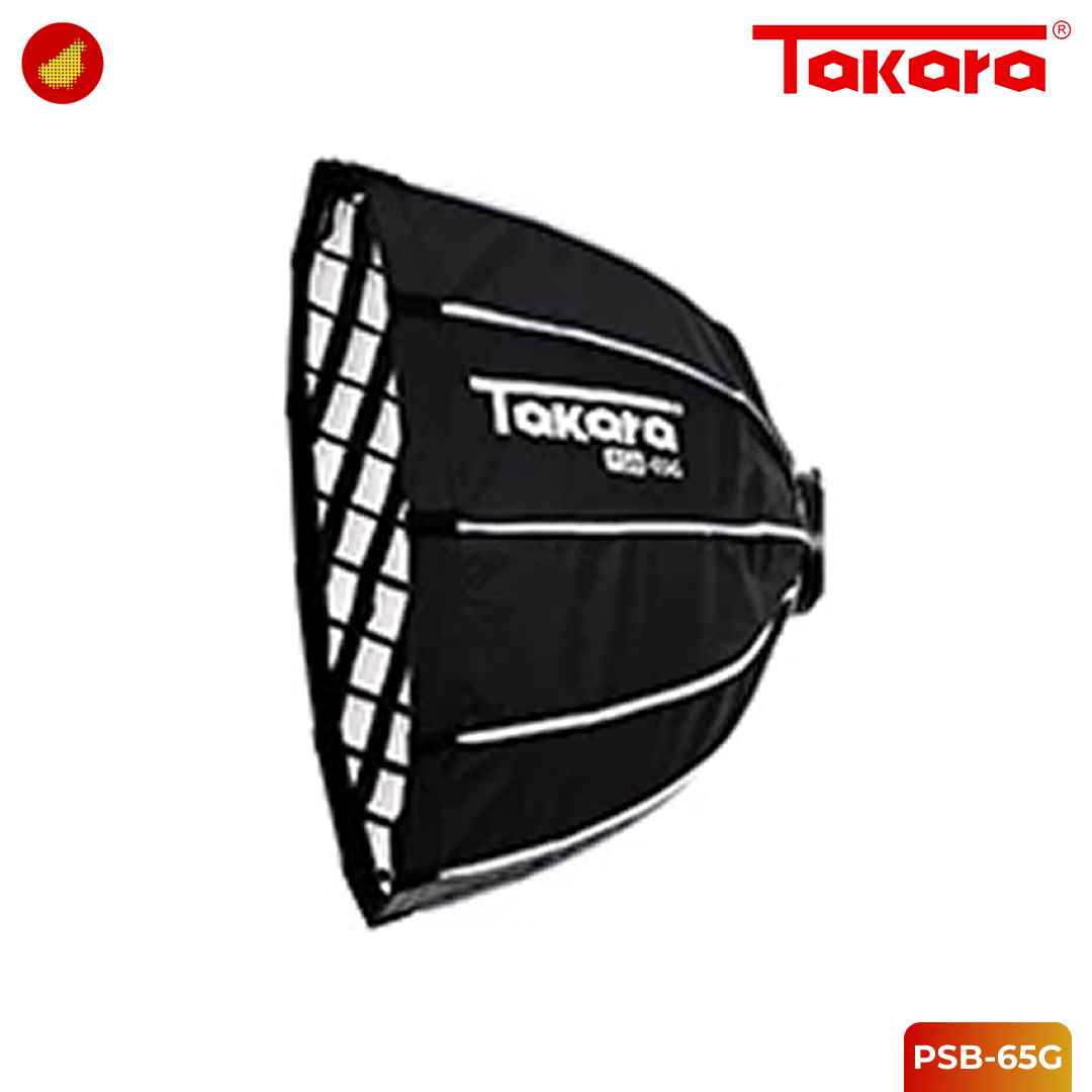 Takara PSB-65G With Grid Parabolic Lightweight & Foldable Soft Box Mount Bowen
