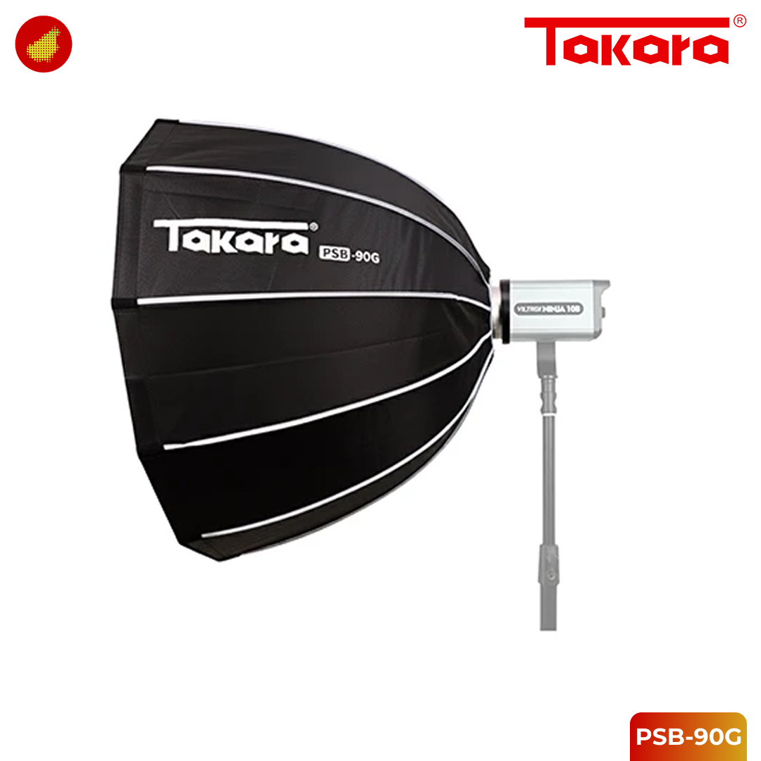 Takara PSB-90G With Grid Lightweight & Foldable Soft Box Mount Bowen