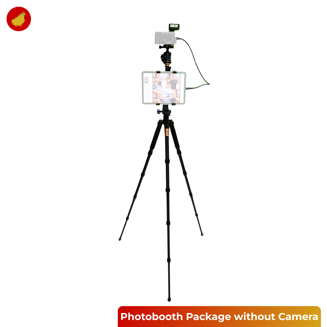 Photobooth Accessory Package with Tripod + Flash + Holder