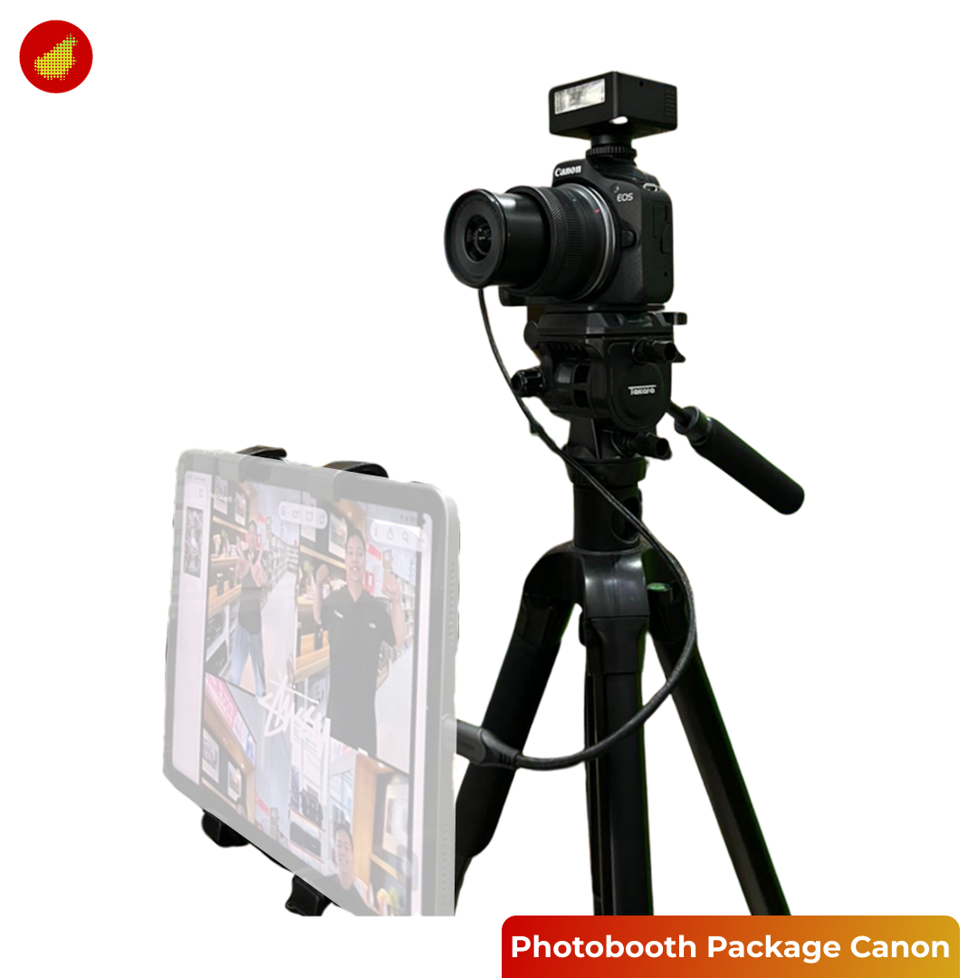 Photobooth Package with Canon / Sony Camera + Tripod + Flash - Canon EOS R100 Kit | Canon EOS R50 Kit | Sony ZV-E10 Kit